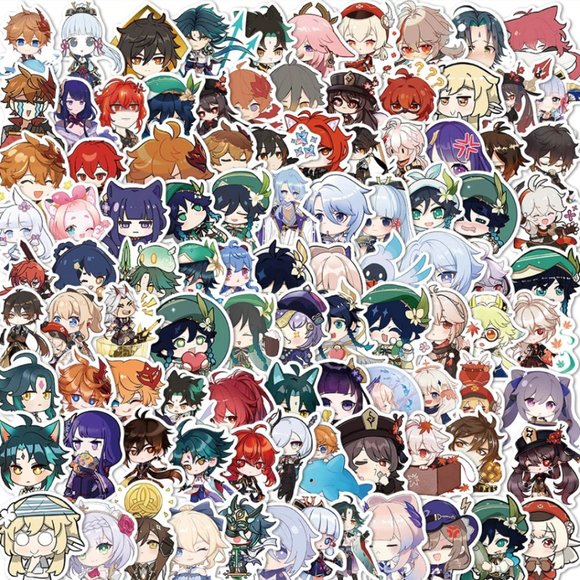 Chibi Genshin Impact Big Size Stickers - Picture 4 of 8